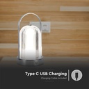 V-TAC Lámpara de Sobremesa Recargable - IP20 - Cromo - 1W - 55 Lumens - 3IN1-extra-6.webp