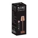 V-TAC Lámpara Recargable de Mesa - Lámparas de Escritorio - IP20 - Oro - 3W - 90 Lumens - 4000K-extra-6.webp