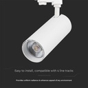 V-TAC LED COB Foco de carril - IP20 - Blanco - 40W- 3150 Lumens - 3IN1-extra-5.webp