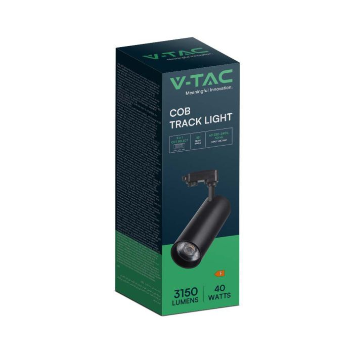 V-TAC LED COB Foco de carril - IP20 - Negro - 40W- 3150 Lumens - 3IN1-extra-8.webp