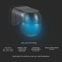 Sensor de movimiento por infrarrojos V-TAC - IP44 - Negro-extra-4.webp