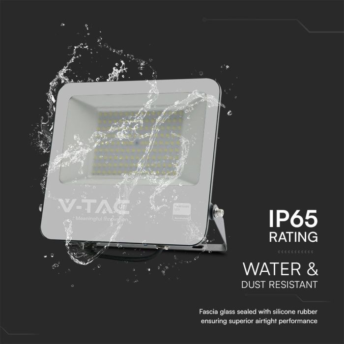 Proyector LED V-TAC - Samsung - IP65 Impermeable - Cuerpo Negro - 1 Metro de Cable - 100W - 8700 Lúmenes - 6500K-extra-7.webp