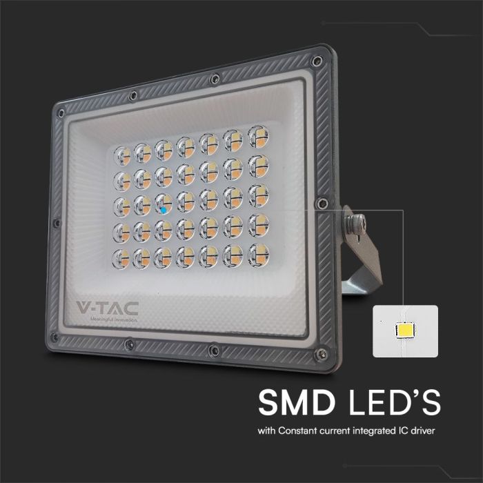 Proyector LED V-TAC - Serie CCT - Impermeable IP65 - Cuerpo Gris Pistola - 30W - 2350 Lumens - 3IN1-extra-4.webp