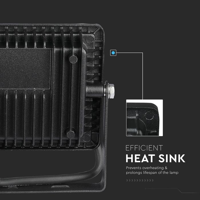 Proyector LED V-TAC - Samsung - Impermeable IP65 - Negro - 20W - 1600 Lúmenes - 3000K-extra-7.webp