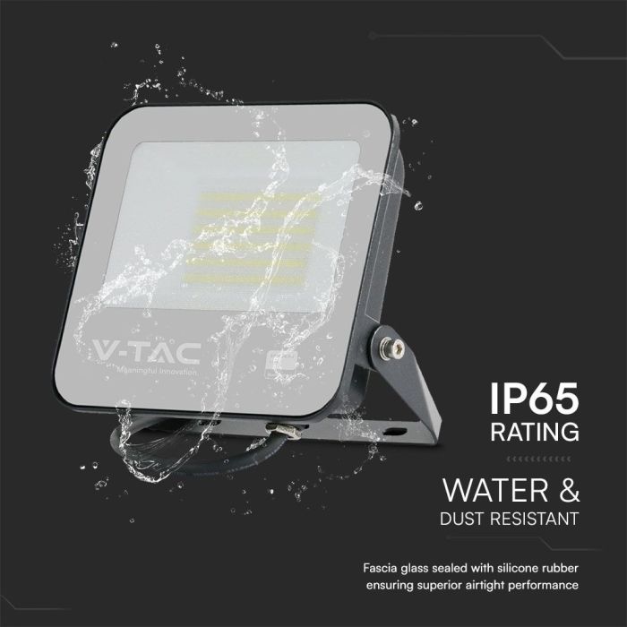 Proyector LED V-TAC - Samsung - IP65 Impermeable - Cuerpo Negro - 1 Metro de Cable - 50W- 4270 Lúmenes - 6500K-extra-7.webp