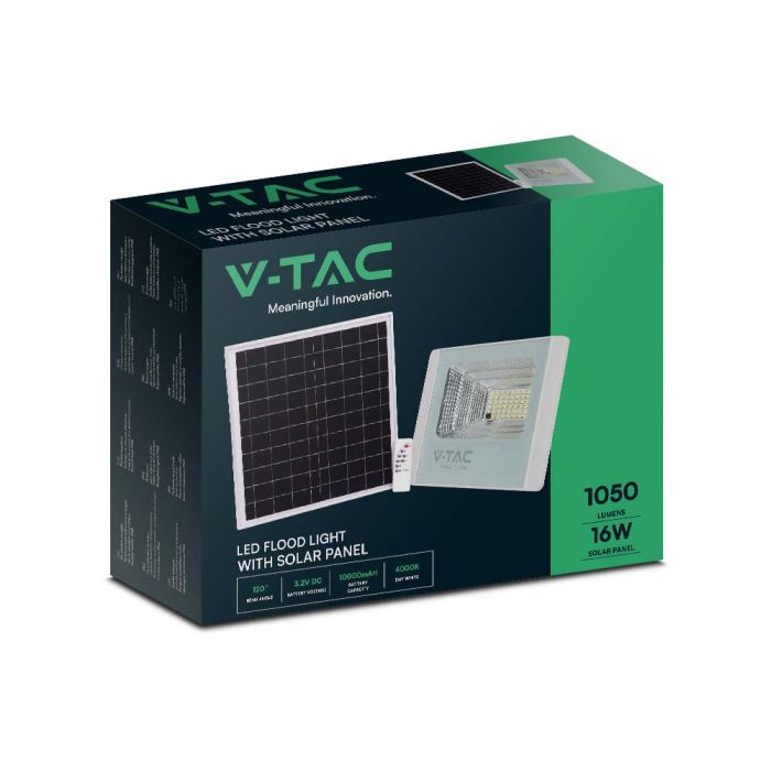 Proyector Solar V-TAC - IP65 Estanco - Blanco - 16W - 1050 Lumens - 4000K-extra-11.webp