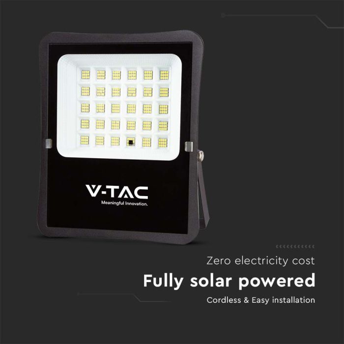 Proyector Solar V-TAC - IP65 Impermeable - Cuerpo Negro - 2400 Lúmenes - 4000K-extra-3.webp