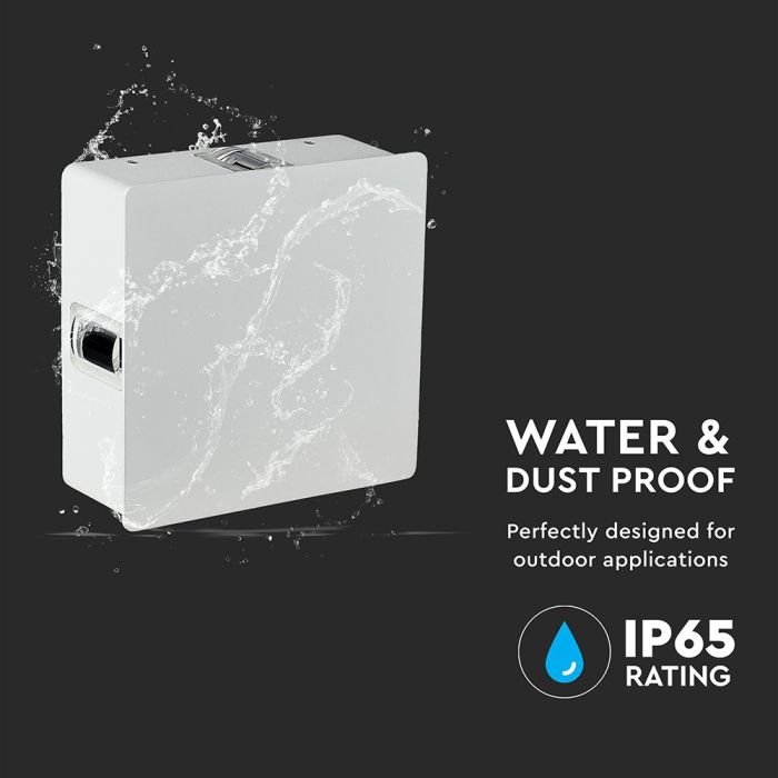 V-TAC Aplique LED Cuadrado - IP65 Estanco - Blanco - 4W - 428 Lumens - 3000K-extra-7.webp