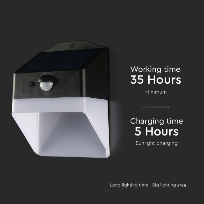 V-TAC Sensor Solar Luz de Pared - IP65 Impermeable - Negro + Blanco - 2W - 200 Lumens - 4000K - Pack de 4-extra-10.webp