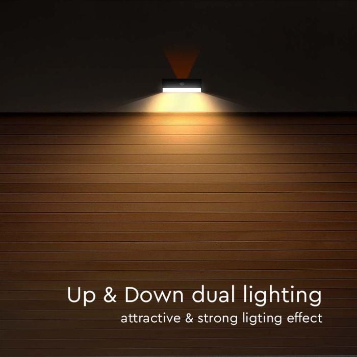 Aplique Solar Sensor V-TAC - IP65 Impermeable - Cuerpo Negro - 3W - 350 Lumens - 4000K + 3000K - Pack de 2-extra-7.webp