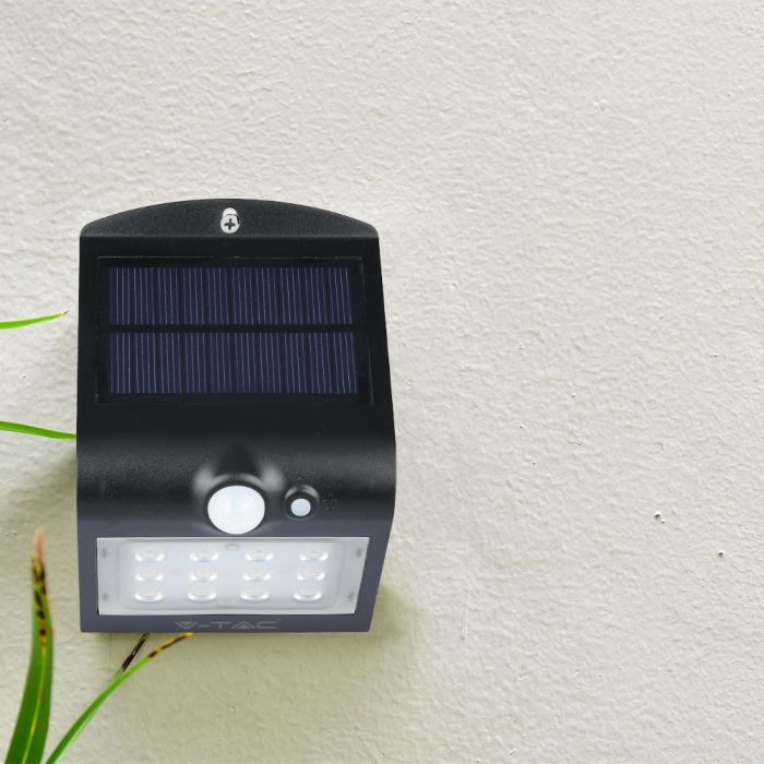 Aplique Solar V-TAC - IP65 Impermeable - Negro - 1.5W - 220 Lumens - 4000K - Pack de 4-extra-2.webp