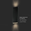 Aplique LED rectangular V-TAC - 140lm/w - IP65 Estanco - Negro - 8W - 1120 Lumens - 4000K-extra-6.webp