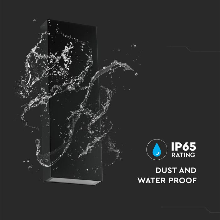 Aplique LED rectangular V-TAC - 140lm/w - IP65 Estanco - Negro - 8W - 1120 Lumens - 4000K-extra-7.webp