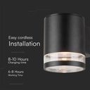 V-TAC Aplique Solar - IP54 - Cuerpo Negro - 70 Lumens - 3000K-extra-4.webp