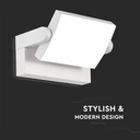 Aplique LED giratorio V-TAC - Impermeable IP65 - Blanco - 17W - 2520 Lúmenes - 3000K-extra-1.webp