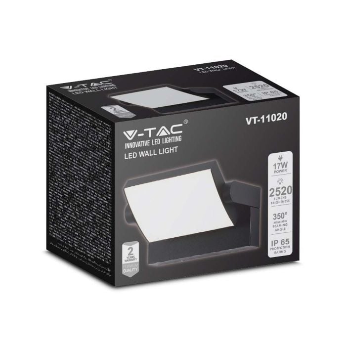 Aplique LED giratorio V-TAC - Impermeable IP65 - Negro - 17W - 2520 Lumens - 4000K-extra-5.webp