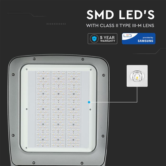 V-TAC LED Farola - Samsung - 130lm/w - IP65 Impermeable - Gris - 160W- 20800 Lumens - 4000K-extra-4.webp