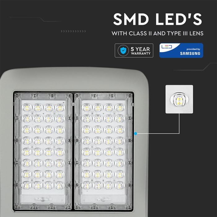 V-TAC LED Farola - Samsung - 140lm/w - IP65 Impermeable - Gris - 120W - 16800 Lumens - 4000K-extra-7.webp