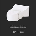 Sensor de movimiento por microondas V-TAC - Impermeable IP65 - Cuerpo blanco-extra-3.webp