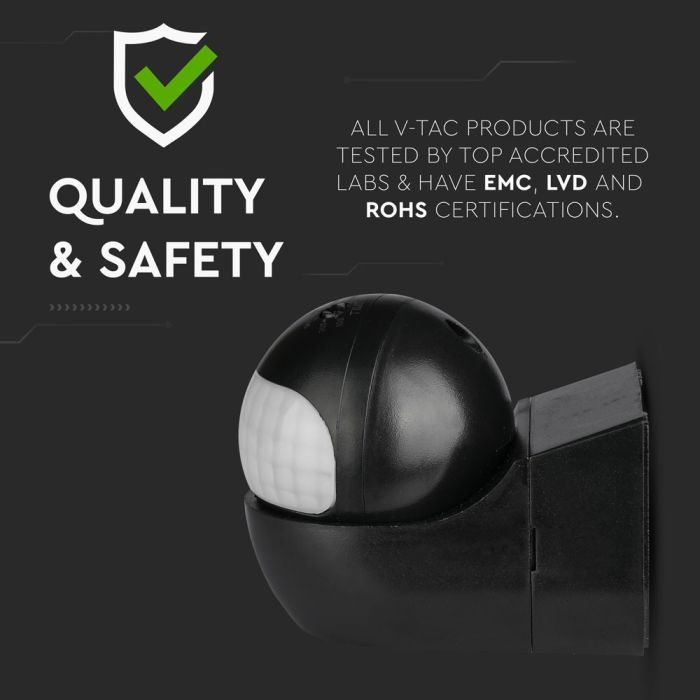 Sensor de movimiento por infrarrojos V-TAC - IP44 - Negro-extra-8.webp