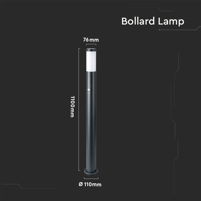 V-TAC Pilona de exterior - IP44 - Gris-extra-3.webp