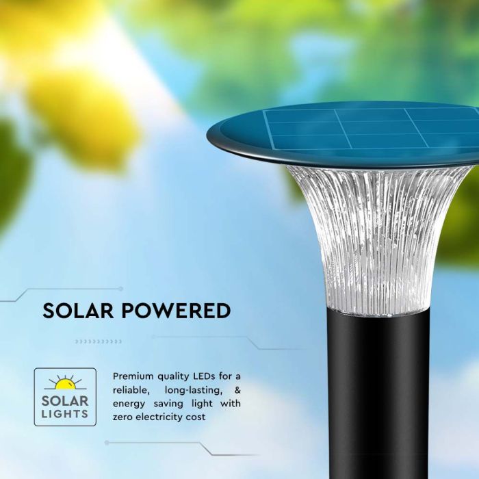 Luz de Pilar con Sensor Solar - IP65 Impermeable - Negro - 15W- 2200 Lumens - 6000K + 4000K-extra-9.webp