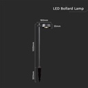 V-TAC Lámpara de Bolardo para Exteriores - IP65 Impermeable - Cuerpo Negro - 6W- 520 Lumens - 3000K-extra-3.webp