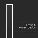 V-TAC LED Aplique Moderno - IP65 Impermeable - Cuerpo Negro - 17W- 2160 Lumens - 3000K-extra-4.webp