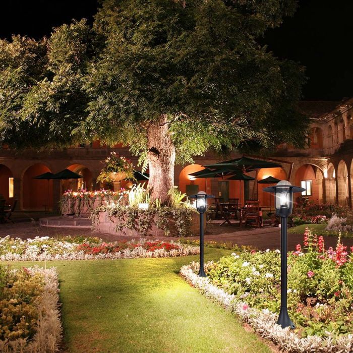 V-TAC Iluminación exterior - Lámpara de poste - Soporte E27 - IP44 - Negro mate-extra-2.webp