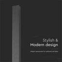 V-TAC LED Aplique Moderno - IP65 Impermeable - Cuerpo Negro - 10W - 1300 Lumens - 4000K-extra-5.webp