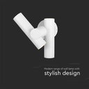 V-TAC LED Aplique Moderno - Foco 2 Vias - IP44 - Cuerpo Blanco - 6W- 620 Lumens - 4000K-extra-4.webp