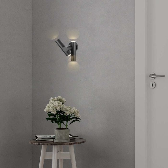 V-TAC LED Aplique Moderno - Foco 2 Vias - IP44 - Cuerpo Negro - 6W- 620 Lumens - 3000K-extra-1.webp