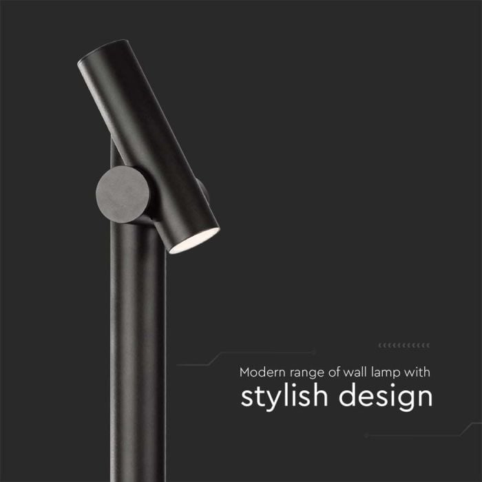 V-TAC Lámpara Bolardo Exterior - IP44 - Cuerpo Negro - 4W - 390 Lumens - 3000K-extra-4.webp