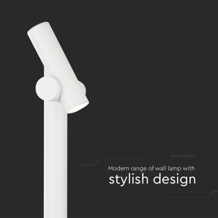 V-TAC Lámpara de Bolardo para Exteriores - IP44 - Cuerpo Blanco - 4W - 390 Lumens - 3000K-extra-4.webp