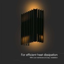 V-TAC LED Aplique Moderno - Arriba Abajo - IP65 Impermeable - Cuerpo Negro - 12W - 1250 Lumens - 3000K-extra-3.webp