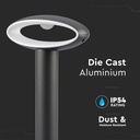 V-TAC Lámpara Bolardo Exterior - IP54 - Gris Oscuro - 9W - 500 Lumens - 3000K-extra-1.webp