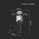 V-TAC Lámpara de Pared Exterior - UP - Down - Accesorios de Pared - Soporte E27 - IP44 - Negro Mate-extra-3.webp