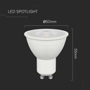 V-TAC LED Dicroica - GU10 - Lente 110° - IP20 - Blanco - 7.5W - 445 Lumens - 6500K-extra-2.webp
