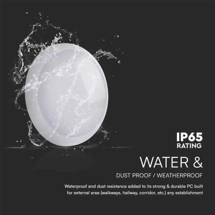 Luz LED de Cúpula Redonda - Sensor de Mamparo - Samsung - 130lm/w - IP65 Impermeable - 20W - 2600 Lumens - 3IN1-extra-7.webp