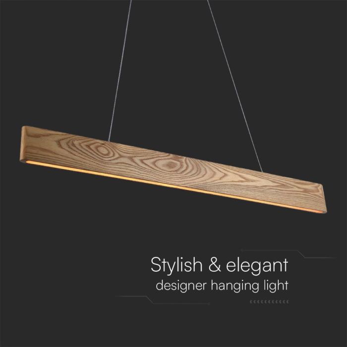 V-TAC Lámpara de techo de diseño - IP20 - Madera + Blanco - 18W- 2100 Lumens - 3000K-extra-3.webp