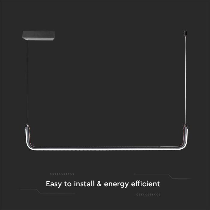 V-TAC Lámpara de techo de diseño - IP20 - Negra - 45W - 4470 Lumens - 3000K-extra-4.webp