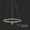 V-TAC Lámpara de techo de diseño - IP20 - Brush Gold - 45W- 5500 Lumens - 3000K-extra-6.webp