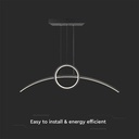 V-TAC Lámpara de Techo de Diseño - IP20 - Cuerpo Negro - 30W - 3200 Lumens - 4000K-extra-4.webp