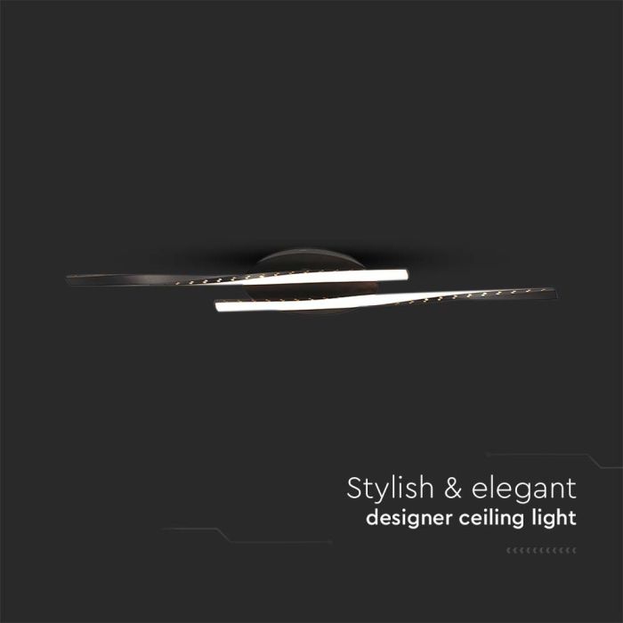 V-TAC Lámpara de techo de diseño - IP20 - Cuerpo negro - 12W - 1280 Lumens - 3000K-extra-5.webp