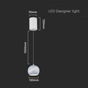 V-TAC Luz de Techo de Diseño - IP20 - Cuerpo Blanco - 8.5W- 850 Lumens - 3000K-extra-3.webp