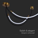 V-TAC Luz de Techo de Diseño - IP20 - Negro + Cuerpo de Latón - 20W - 2500 Lumens - 3000K-extra-5.webp