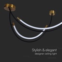 V-TAC Luz de Techo de Diseño - IP20 - Negro + Cuerpo de Latón - 20W - 2500 Lumens - 4000K-extra-5.webp