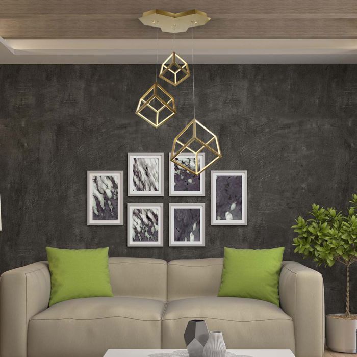 V-TAC Lámpara de Techo de Diseño - IP20 - Cuerpo Dorado - 46W- 4900 Lumens - 3000K-extra-2.webp