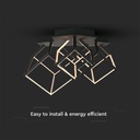 Luz de Techo de Diseño - IP20 - Cuerpo Negro - 46W- 4900 Lumens - 3000K-extra-4.webp