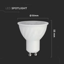 V-TAC LED Dicroica - GU10 - Lente 110° - IP20 - Blanco - 6W - 445 Lumens - 4000K-extra-2.webp